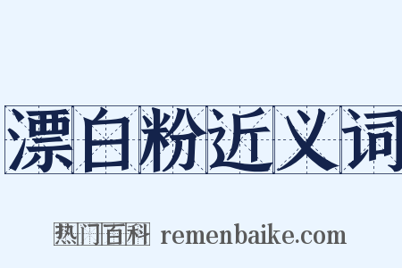 漂白粉近义词是什么意思的图片